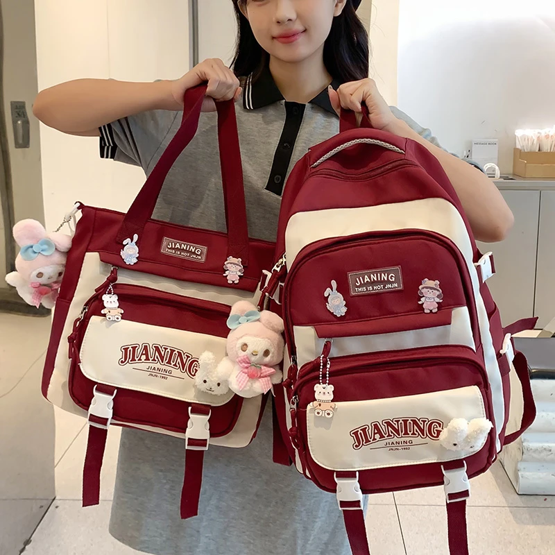 小学生减负轻便书包女初中生高中生校园双肩包大学生休闲旅行背包