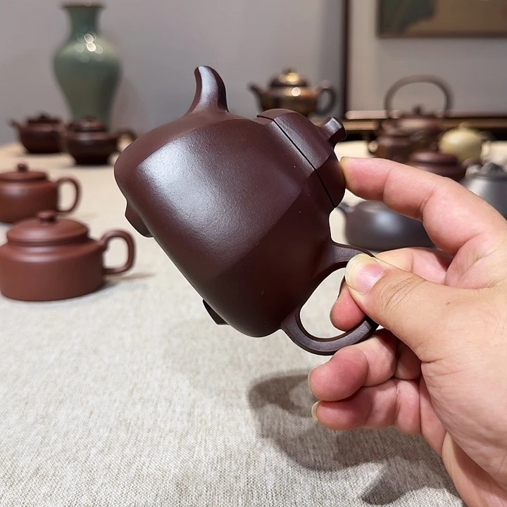 茶壶紫砂三足乳鼎紫砂壶