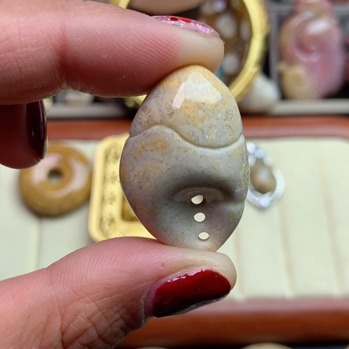 硅化珊瑚（珊瑚玉）颈饰未镶嵌