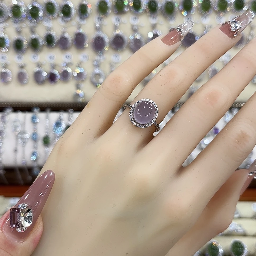 萤石银S925镶嵌戒指