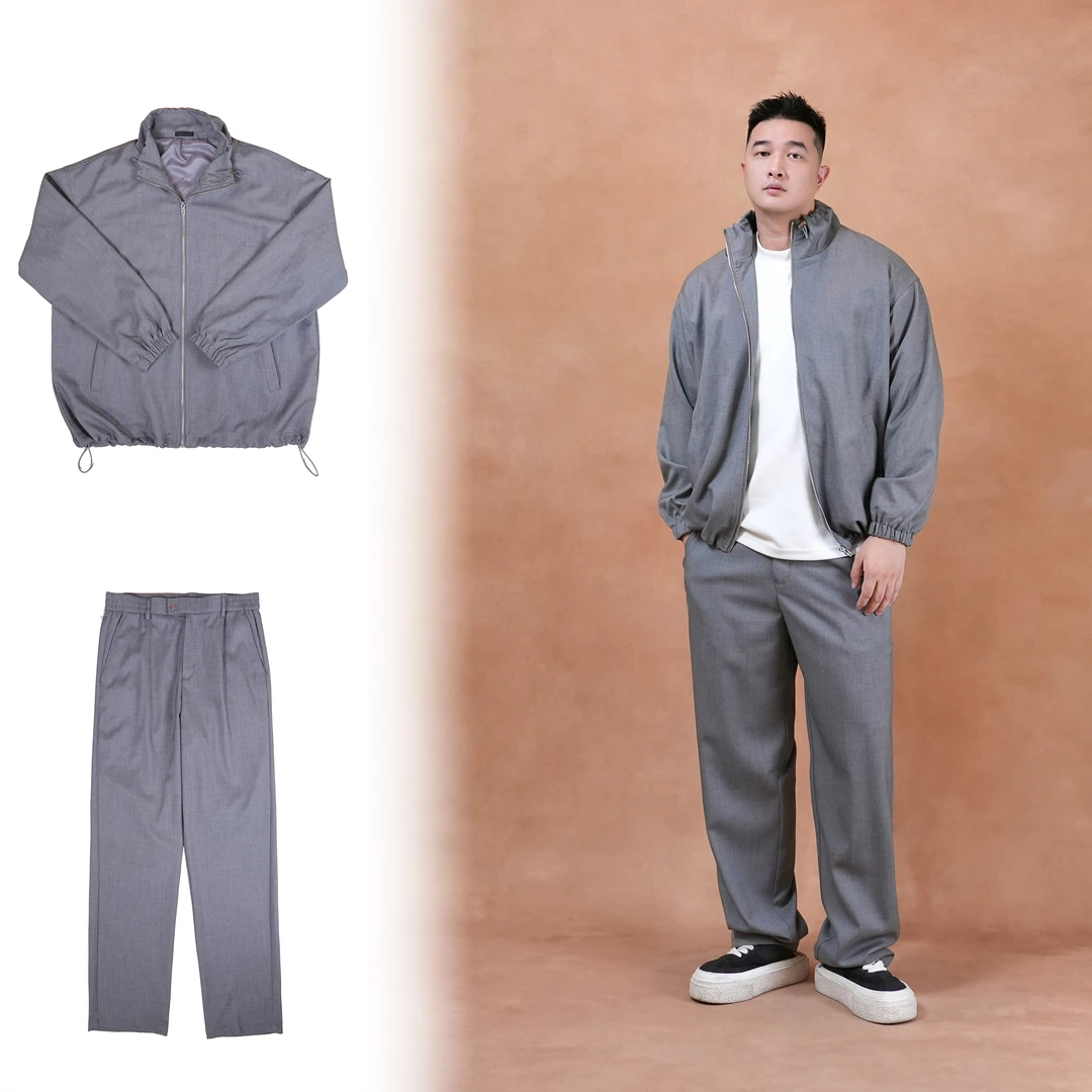 马丁叔叔 25开春轻奢新款质感休闲时尚百搭夹克外套裤子