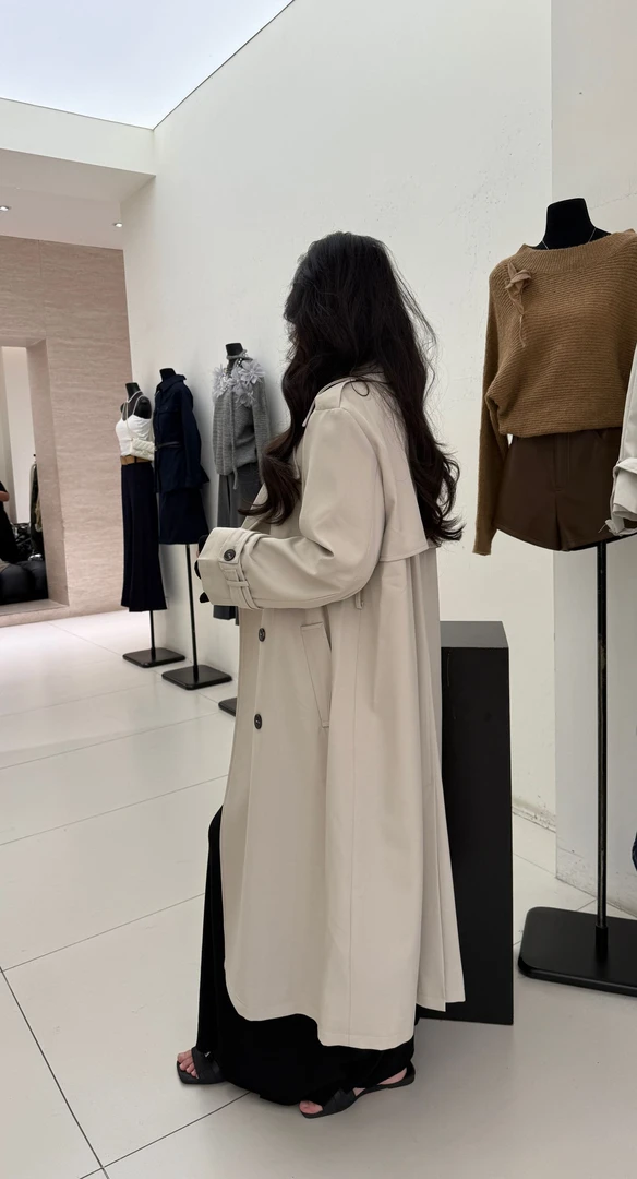 2025秋季新款长袖中长款风衣女士女过膝韩版宽松大衣长外套