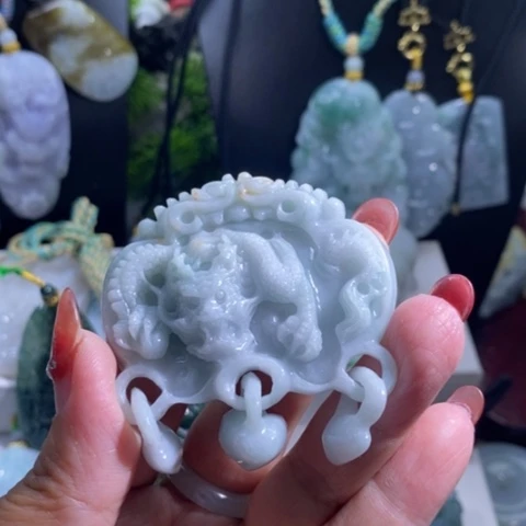 【闪购商品】颈饰未镶嵌翡翠龙牌