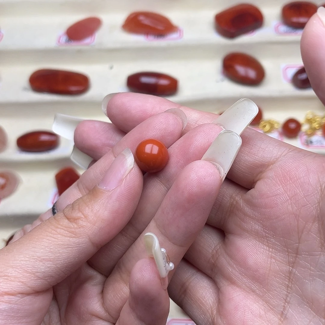 南红玛瑙单珠配饰未镶嵌我****儿原矿南红单珠配饰