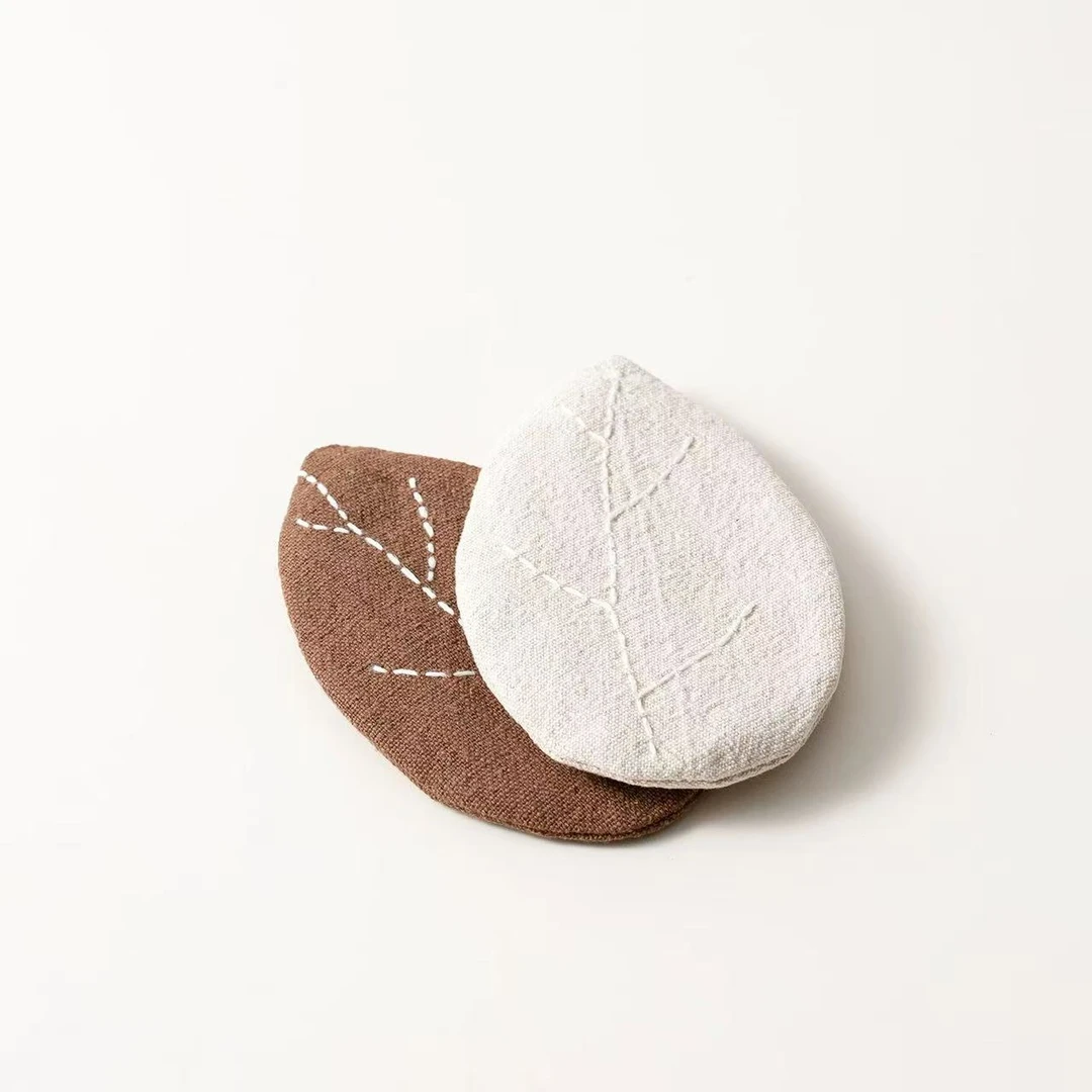 VANX梵星｜树叶茶剪剪刀套装复古手工编织手作织物茶艺小剪刀套组