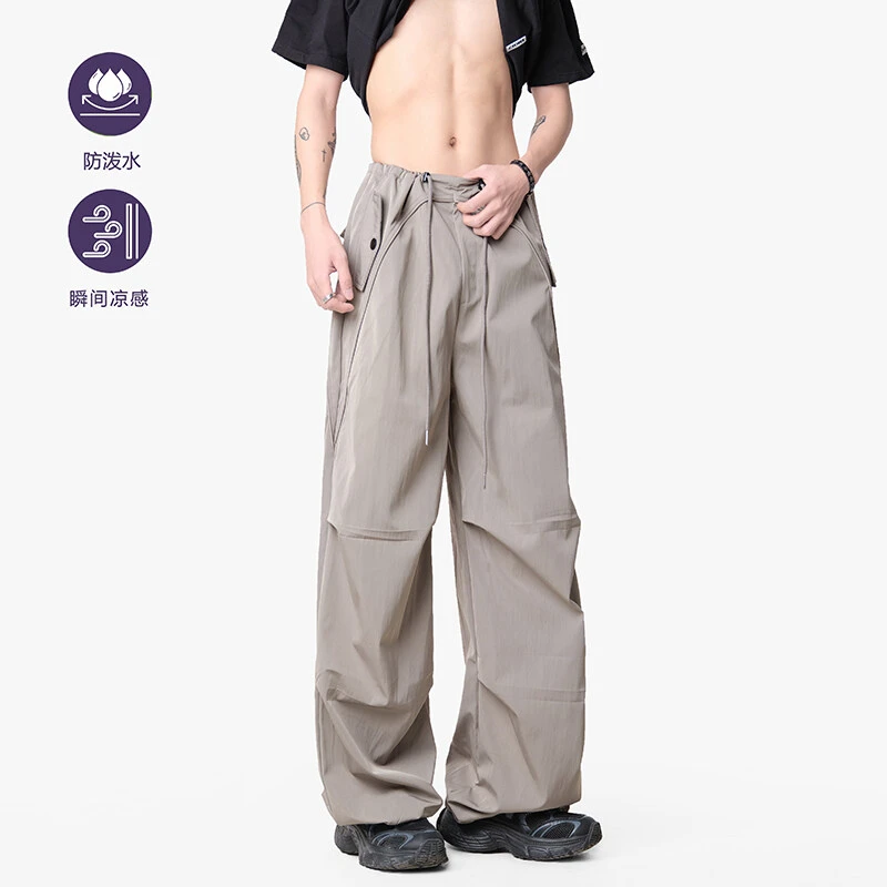 【夏季新款+防泼水+凉感速干】ppge新款美式阔腿凉感速干休闲裤