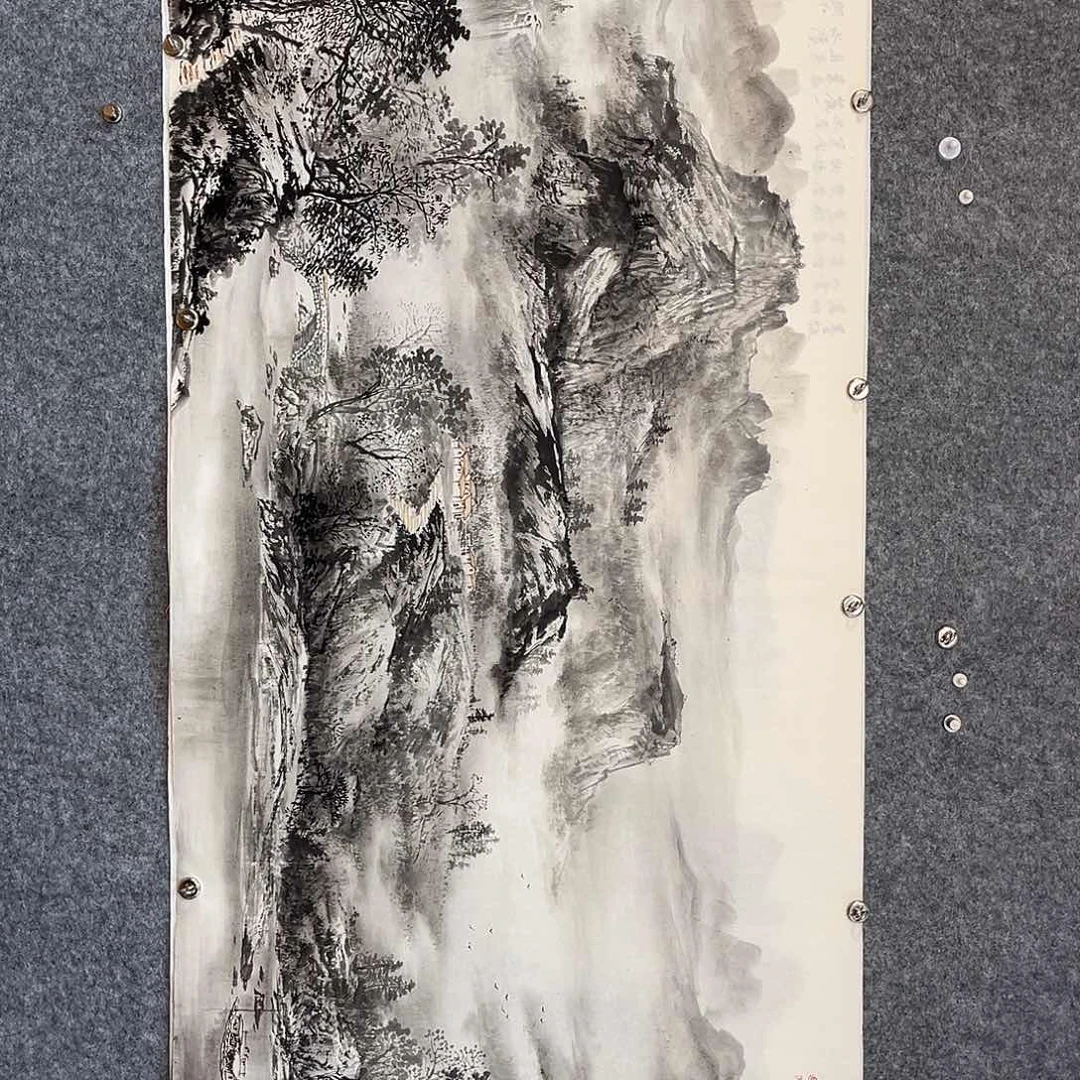 国画酒****参山水画作品欣赏