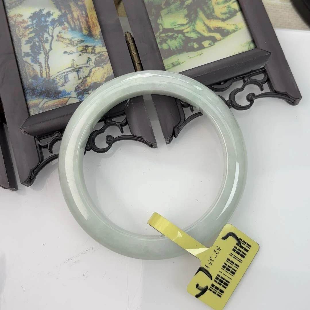 【秋姐翡翠】天然A货翡翠手镯58圈&D2-8