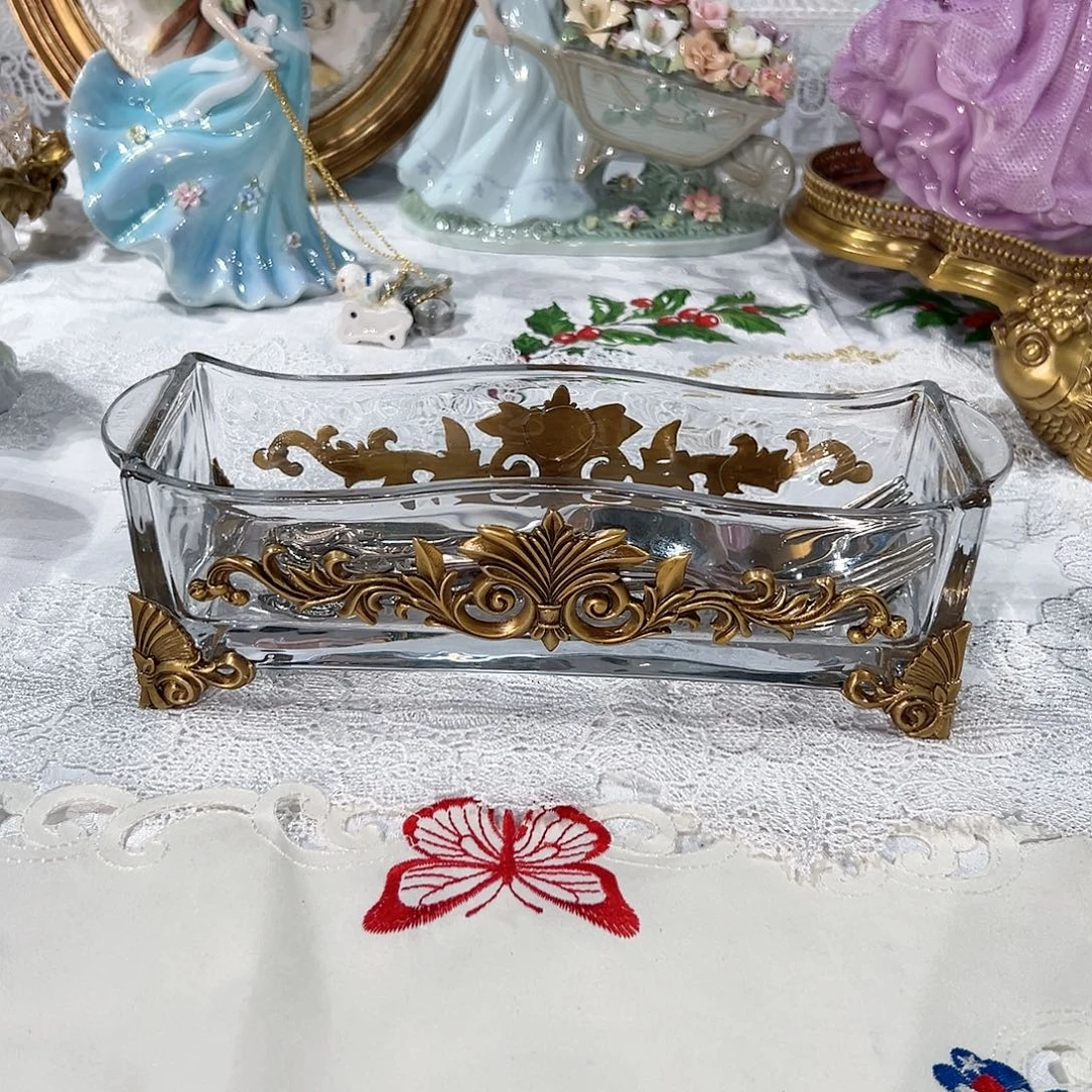 陶瓷F3535进口水晶配铜收纳盒