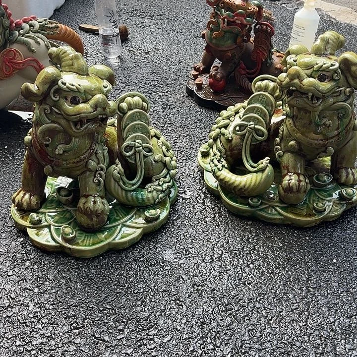 水***斋有机玻璃陶瓷摆件