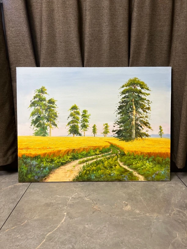 风景60×80横幅餐厅挂画带外框