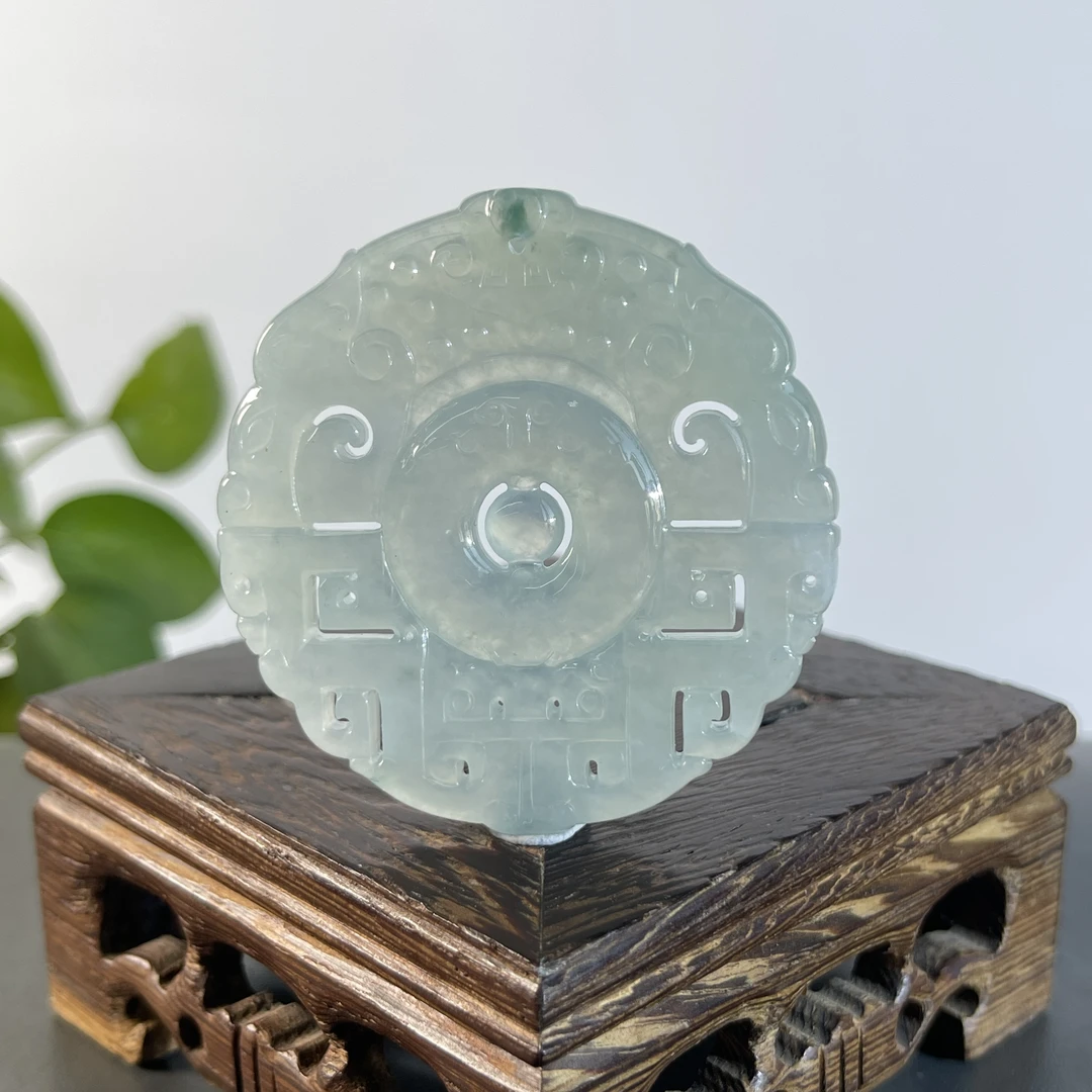 JTA22-146 天然缅甸A货翡翠 仿古牌