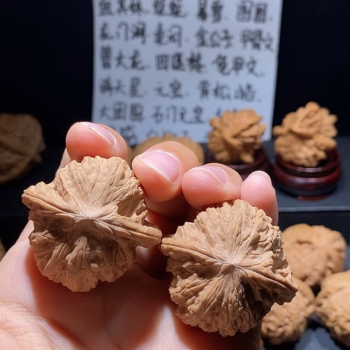 文玩核桃把件40磨盘