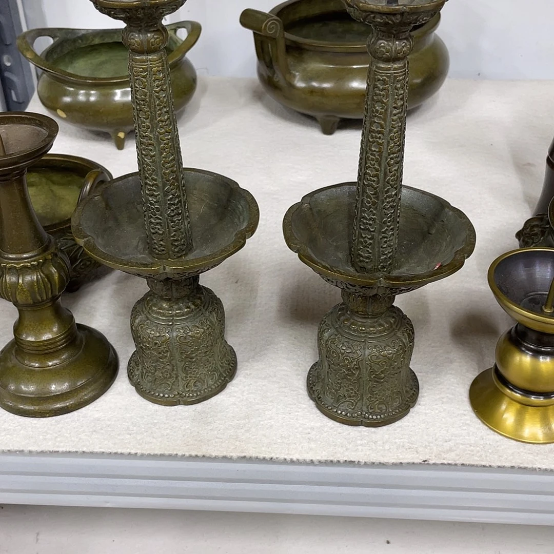 鹤***）黄铜摆件工艺品摆件