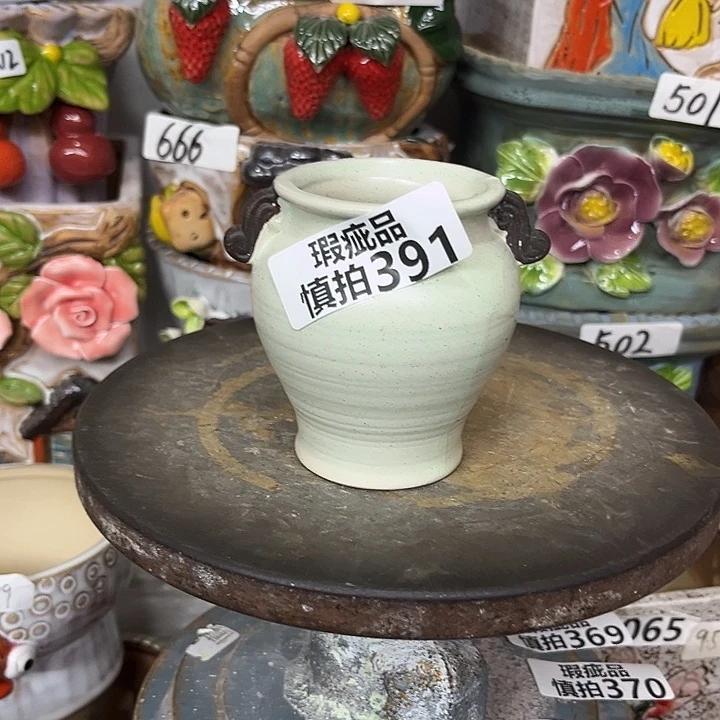 粗陶材质多肉花盆瑕疵