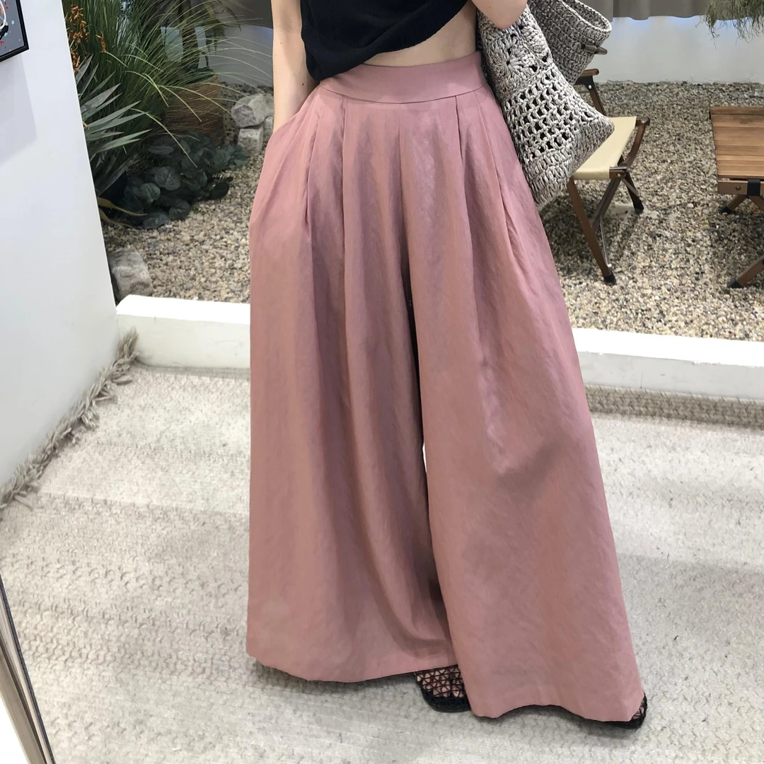 轻盈裤舒适宽松2025新款休闲裤时尚轻薄透气长款阔腿裤女春夏裙裤