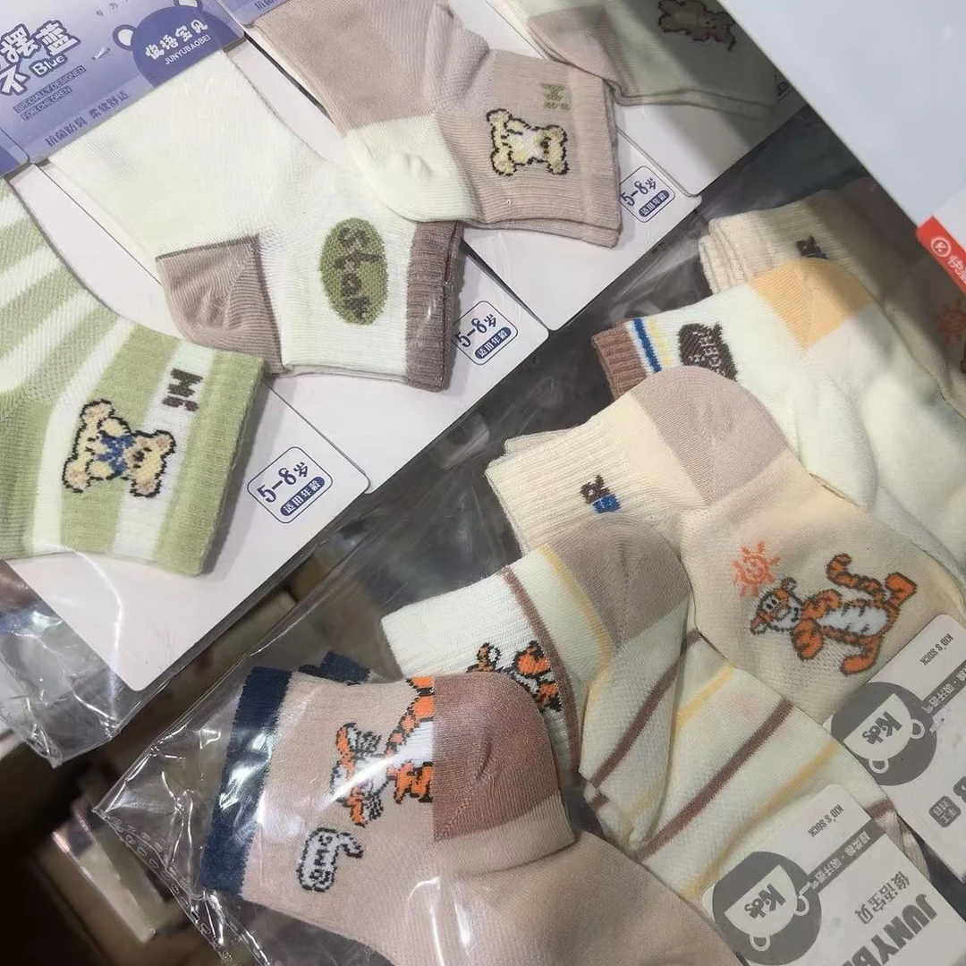 NN426 儿童春款薄袜子 10双装 半网眼 图案随机