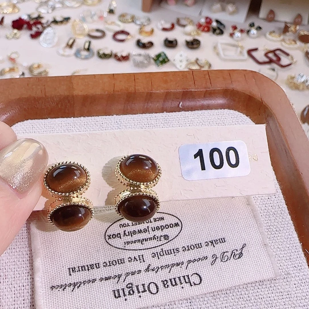 仿珍珠铜合金925银耳钉