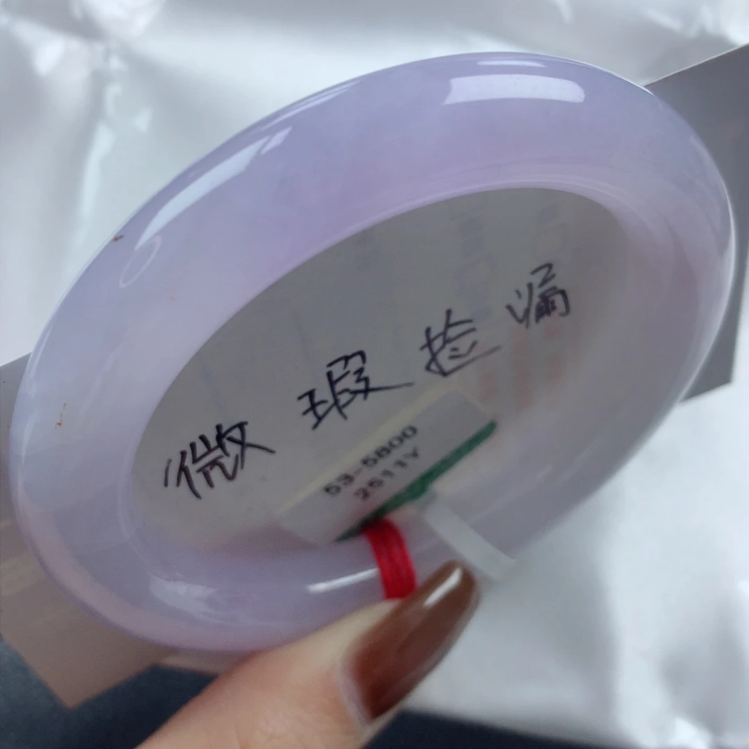 未镶嵌手镯翡翠满色紫罗兰仙气感十足圆条53