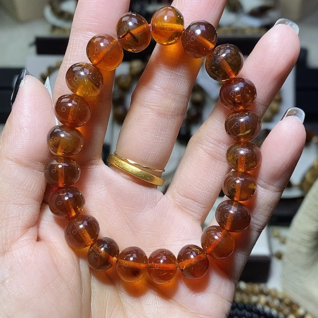 琥珀未镶嵌裸石西坑老油红10