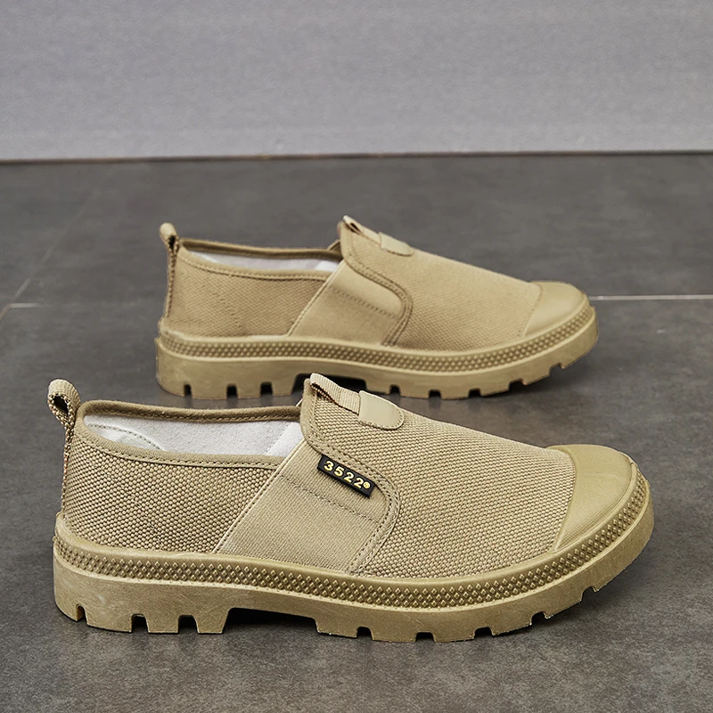 3522劳保鞋男耐磨耐穿橡胶底户外登山鞋工地干活鞋一脚蹬懒人鞋