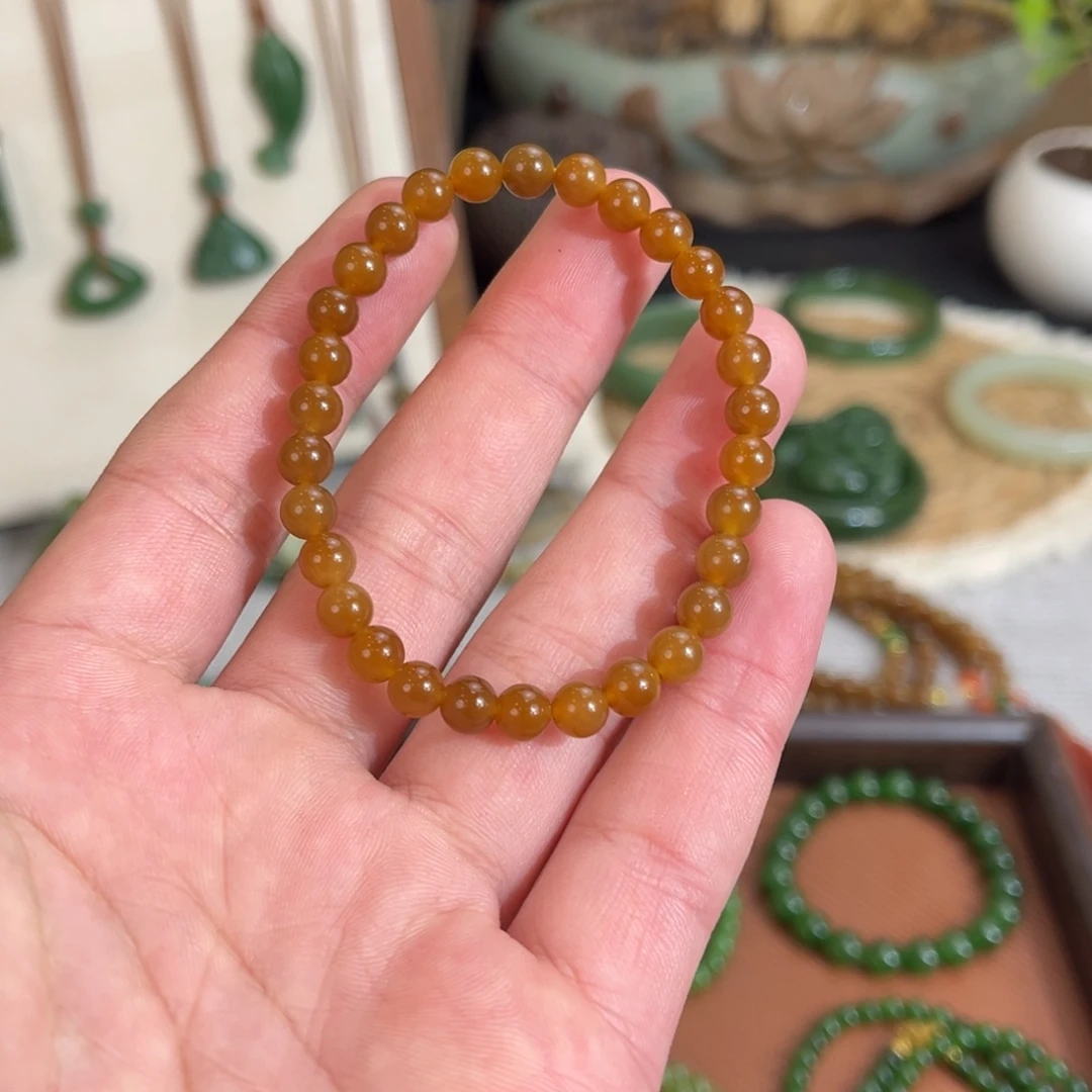 和田玉（糖玉）未镶嵌手链