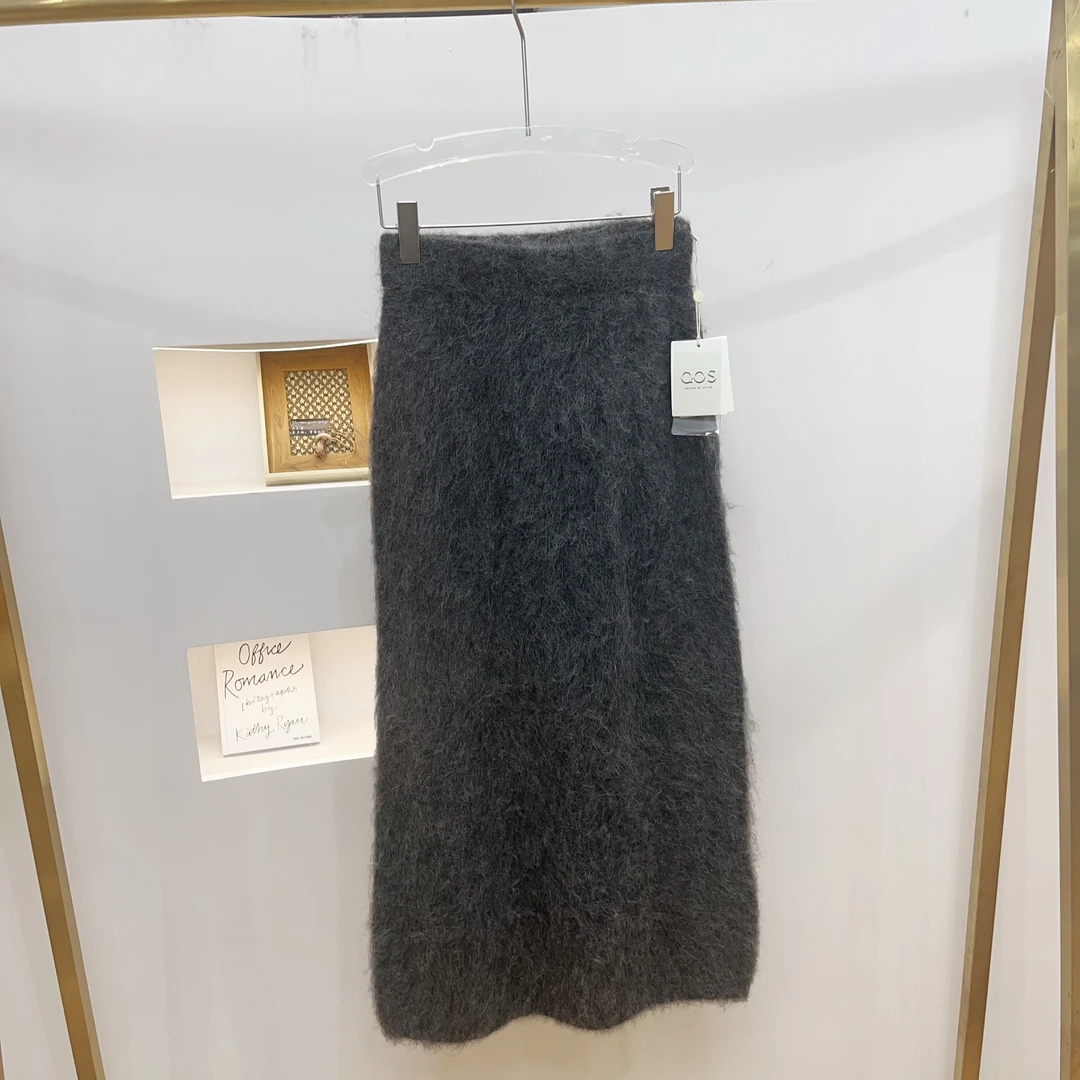 100%羊驼拉毛休闲百搭裙子半身裙HJ3818