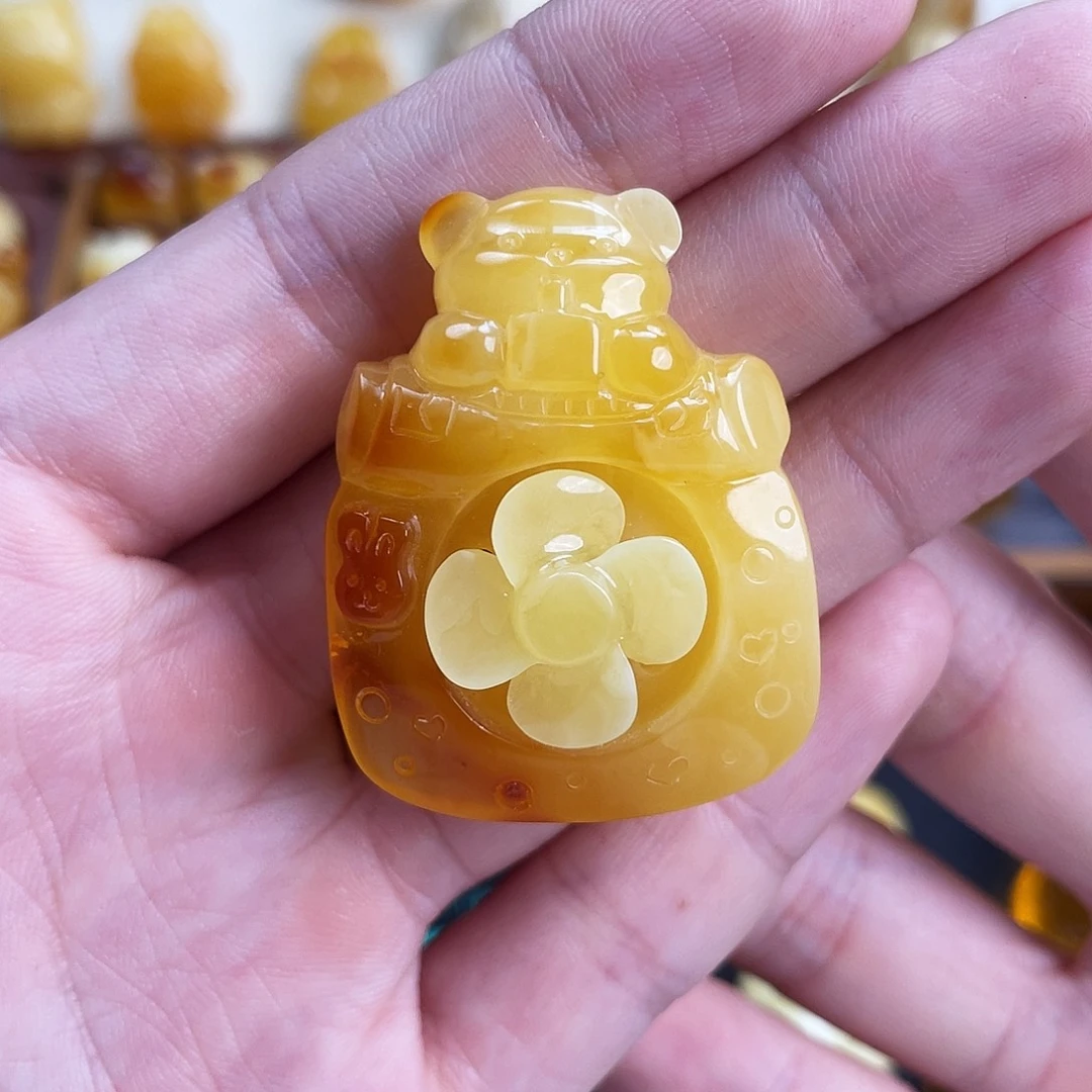 喫***去琥珀未镶嵌珠宝奇石