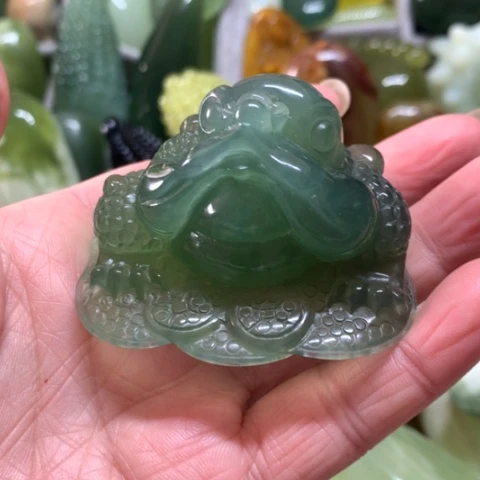 蛇纹石玉未镶嵌手把件