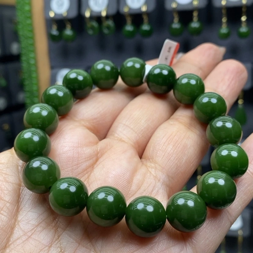 【闪购商品】和田玉手串未镶嵌11.8mm圆珠17颗手串