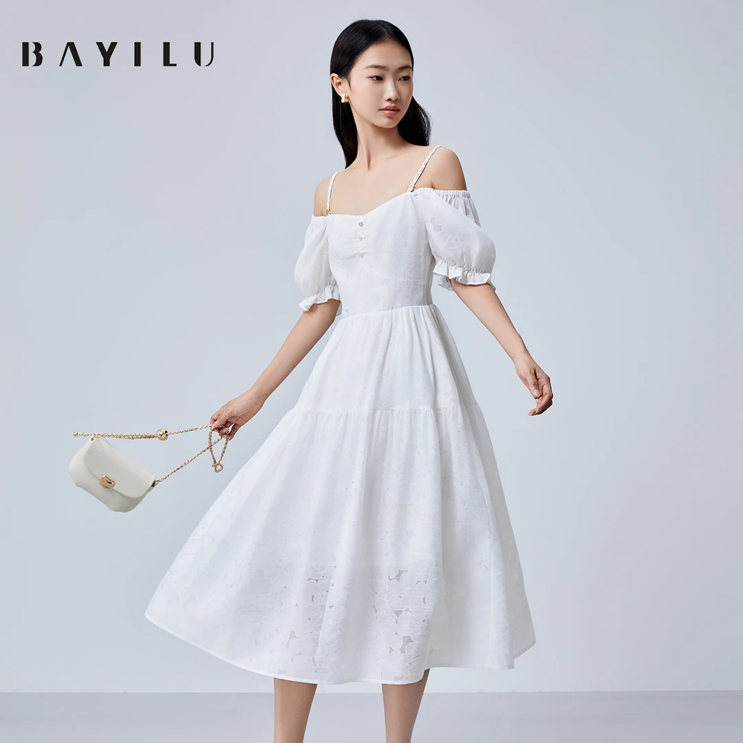 【毛毛专属】芭依璐2025夏季连衣裙吊带长裙90L7615(颜色不同面料)