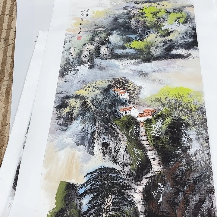国画花鸟等图案和三尺