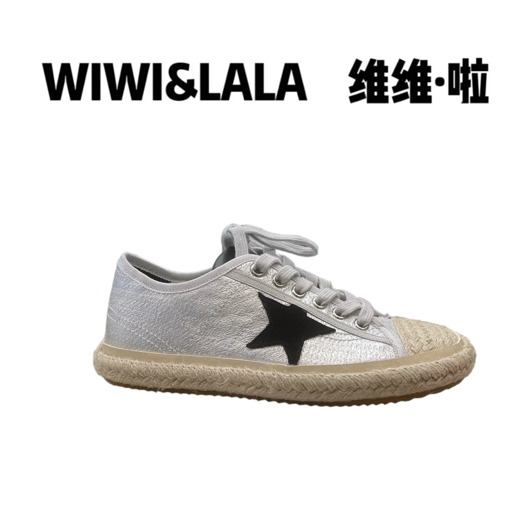 【维维啦】SS25刀割牛皮亚麻底休闲鞋3288-83