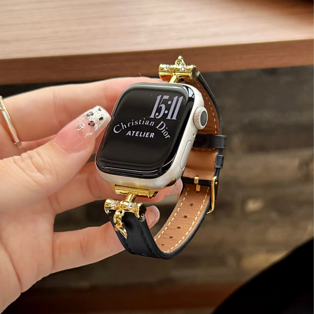 适用华为GT6手表表带watch4真皮竹节H扣fit3女款gt5gt4gt3表链pro