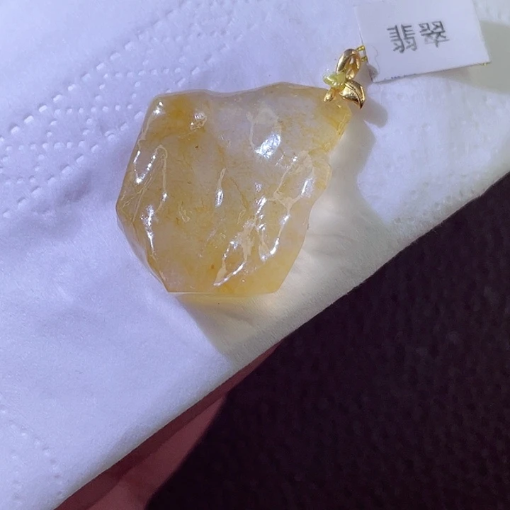 翡翠18K金镶嵌颈饰翡翠