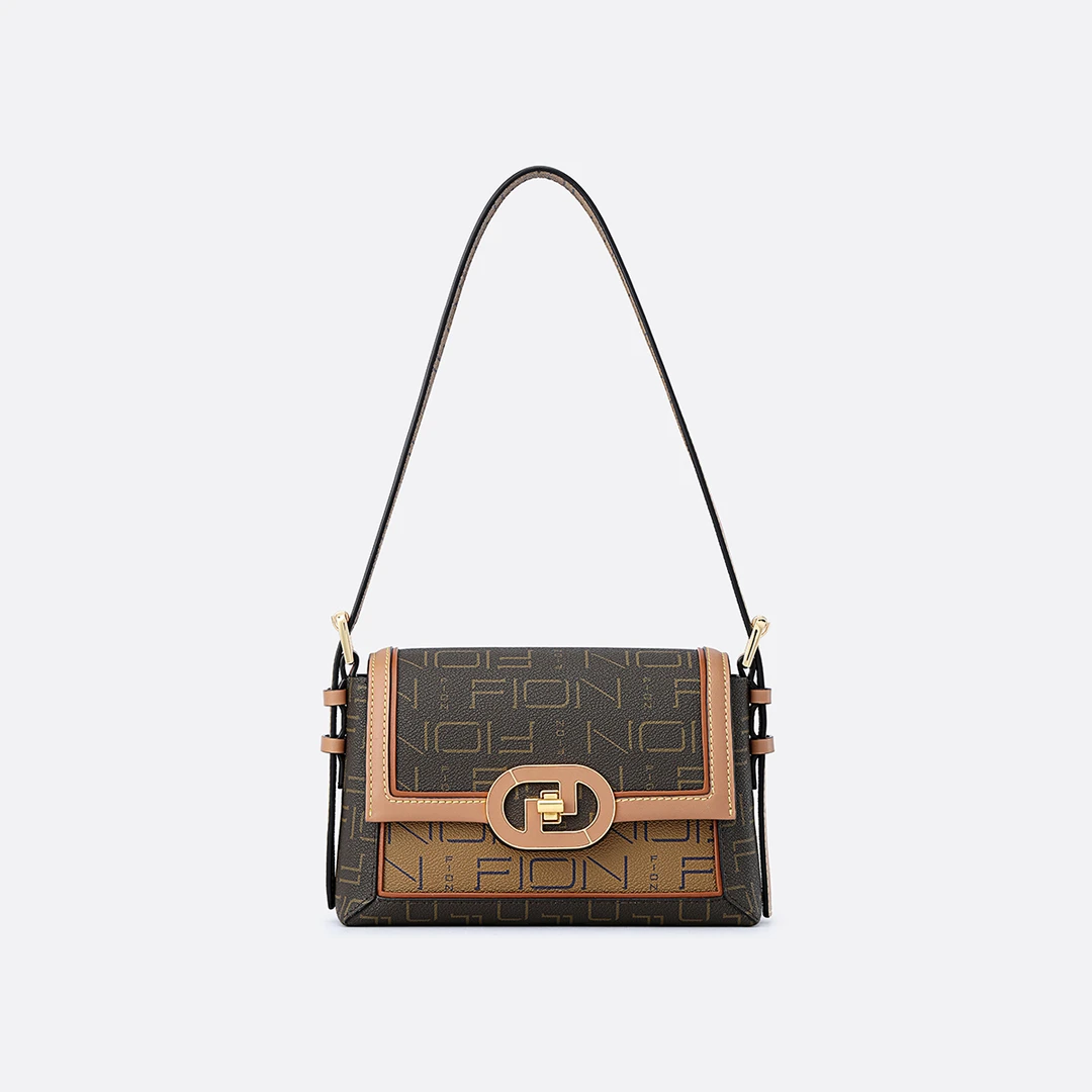 FION/菲安妮奥莱百搭花窗小号软盒子包单肩包斜挎包FAAFJNE001