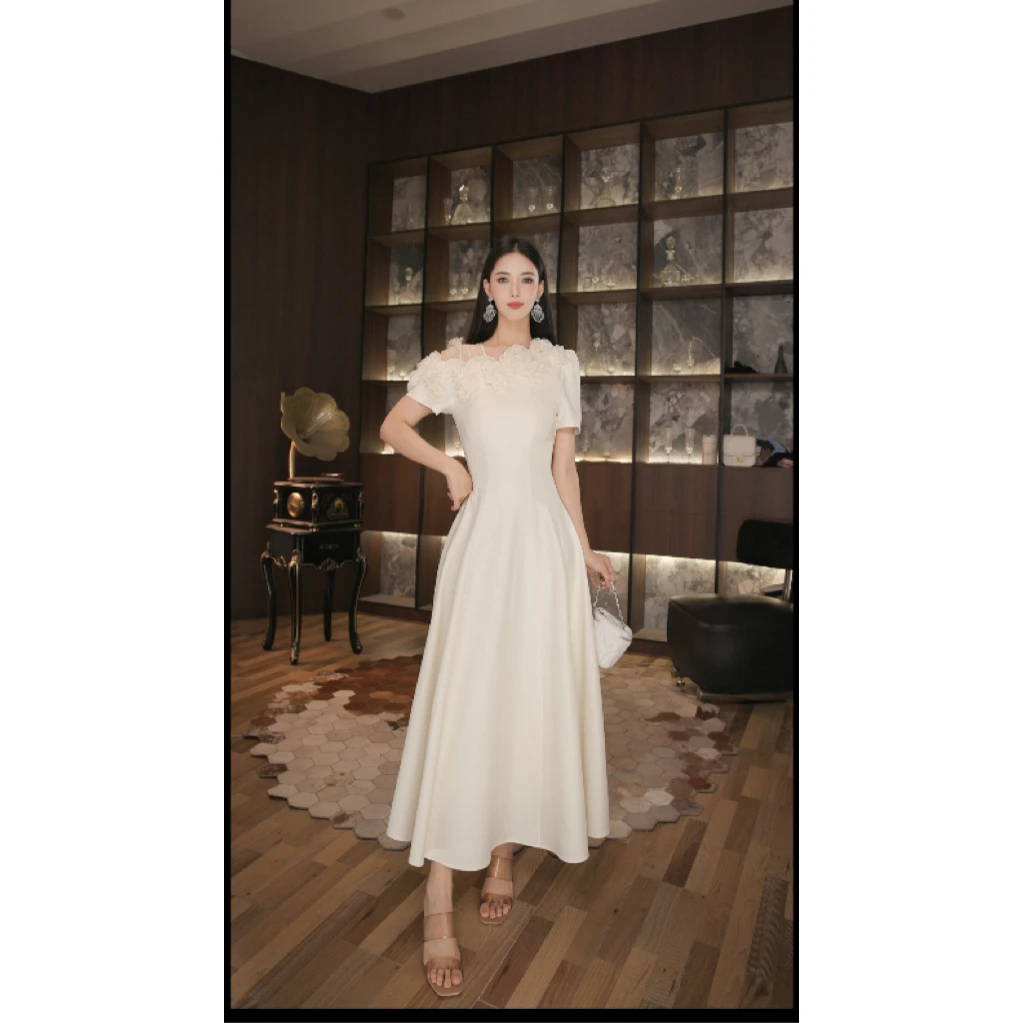 七爷定制 法式气质名媛显瘦优雅时尚连衣裙 15452