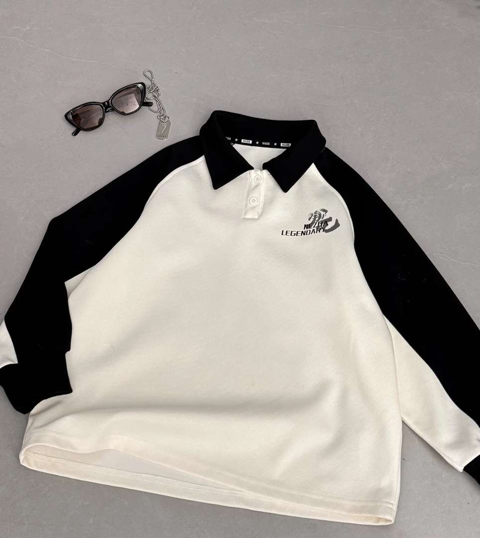 CC家新款哪吒拼接Polo卫衣