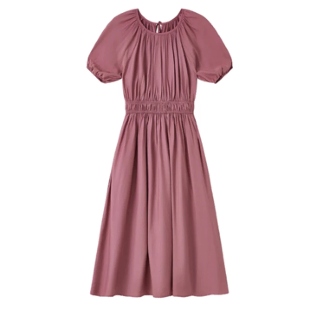 设计感小众粉色连衣裙女夏2024新款吊带法式赫本风御姐高级感网红