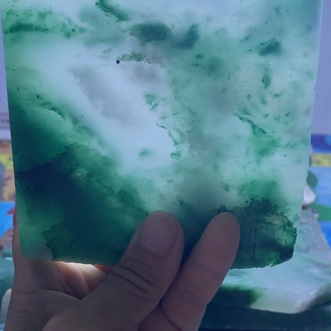 岁***然定制石英质玉（非洲翠）天然非州翠手镯