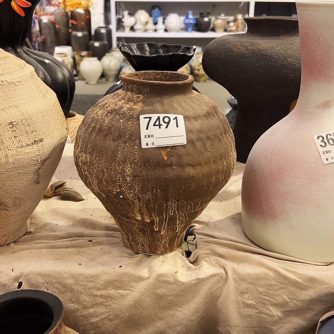 瓶7491高25口8陶瓷花瓶无孔