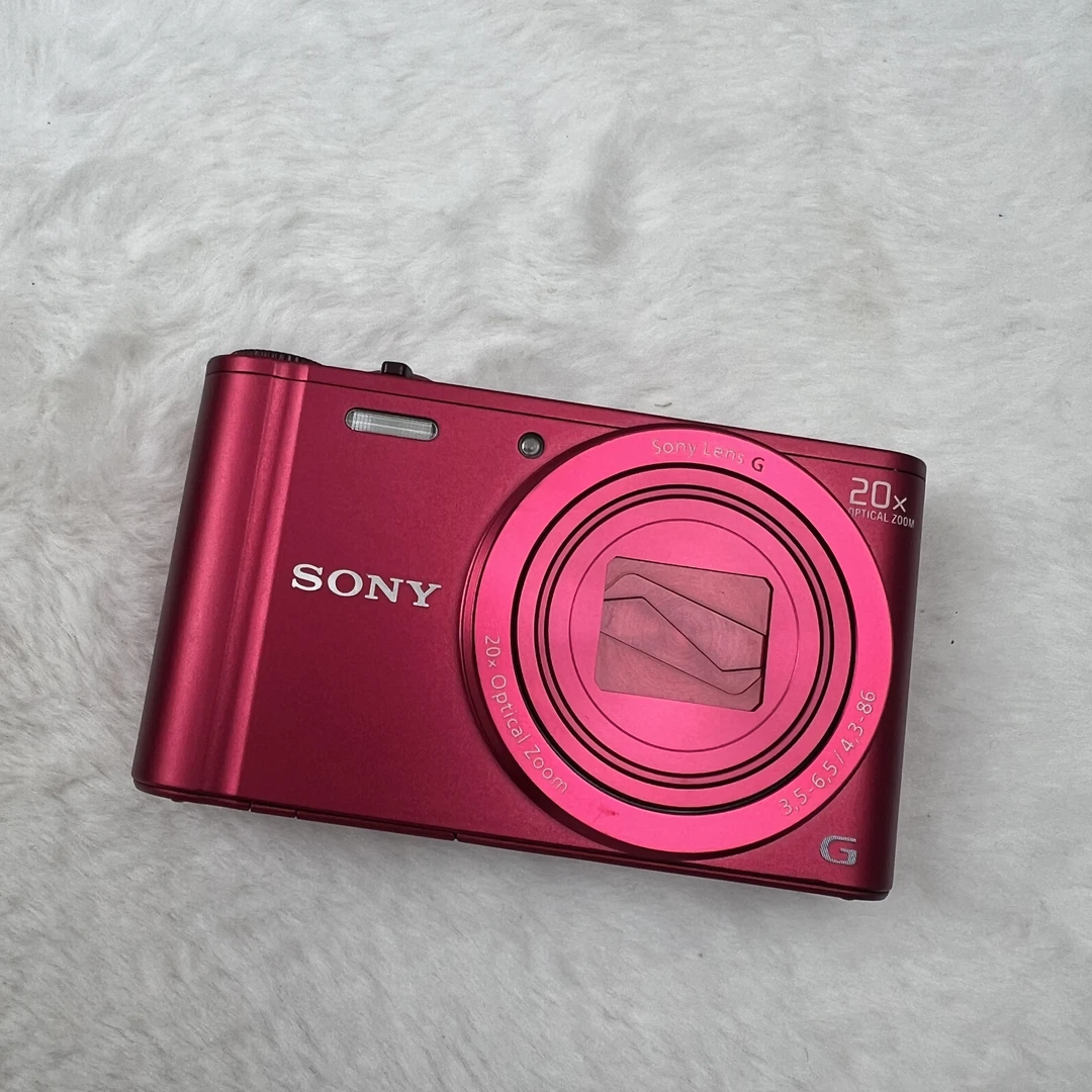 95新 Sony/索尼 WX300红色1820w像素20倍光人像冷白带美颜
