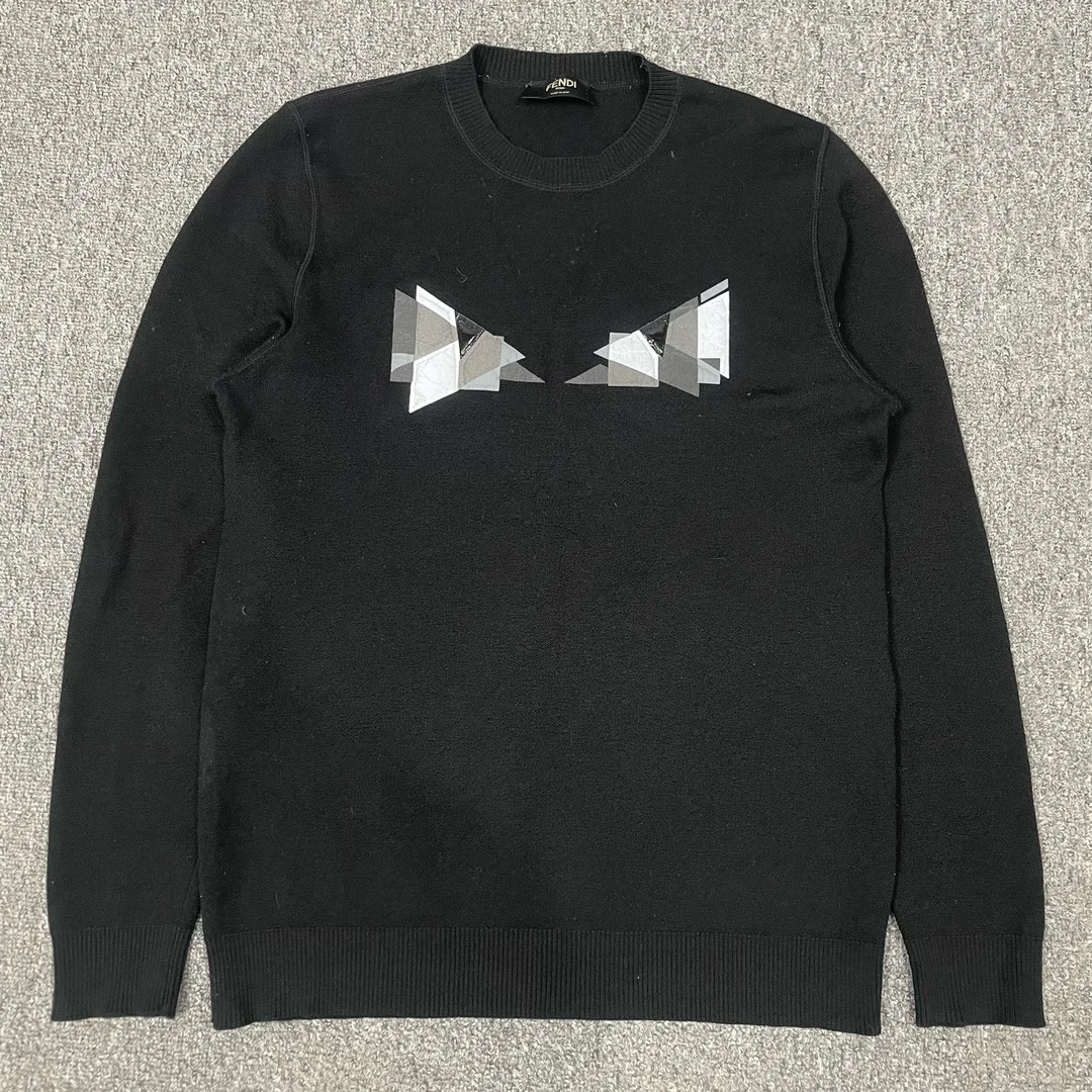 99新 FENDI/芬迪 12308678 Fendi芬迪 黑色小恶魔针织衫 54码99新