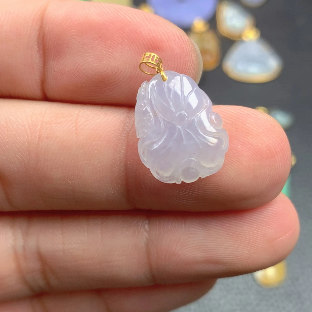 【闪购商品】颈饰18K金镶嵌翡翠翡翠
