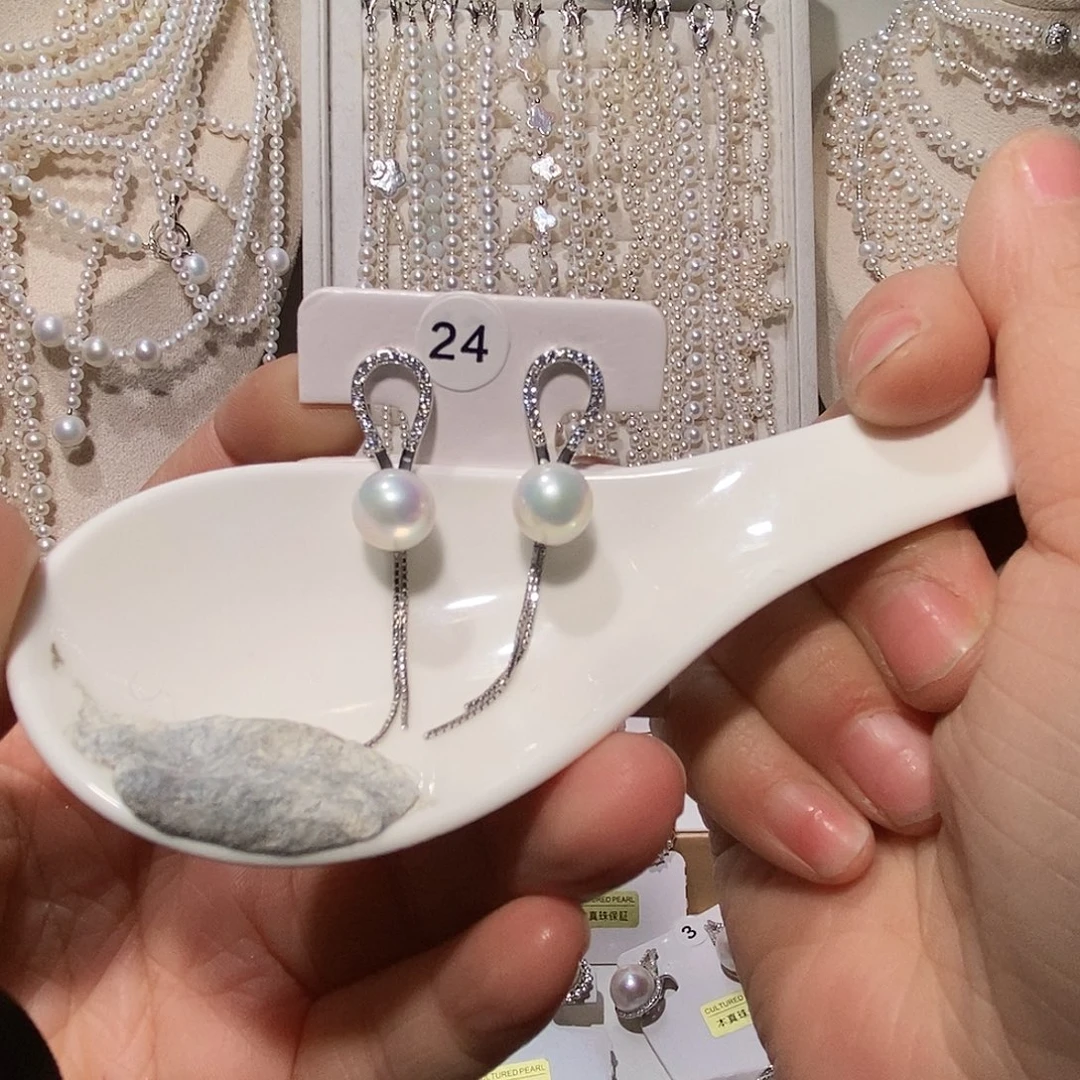 非金属925银纯银耳钉