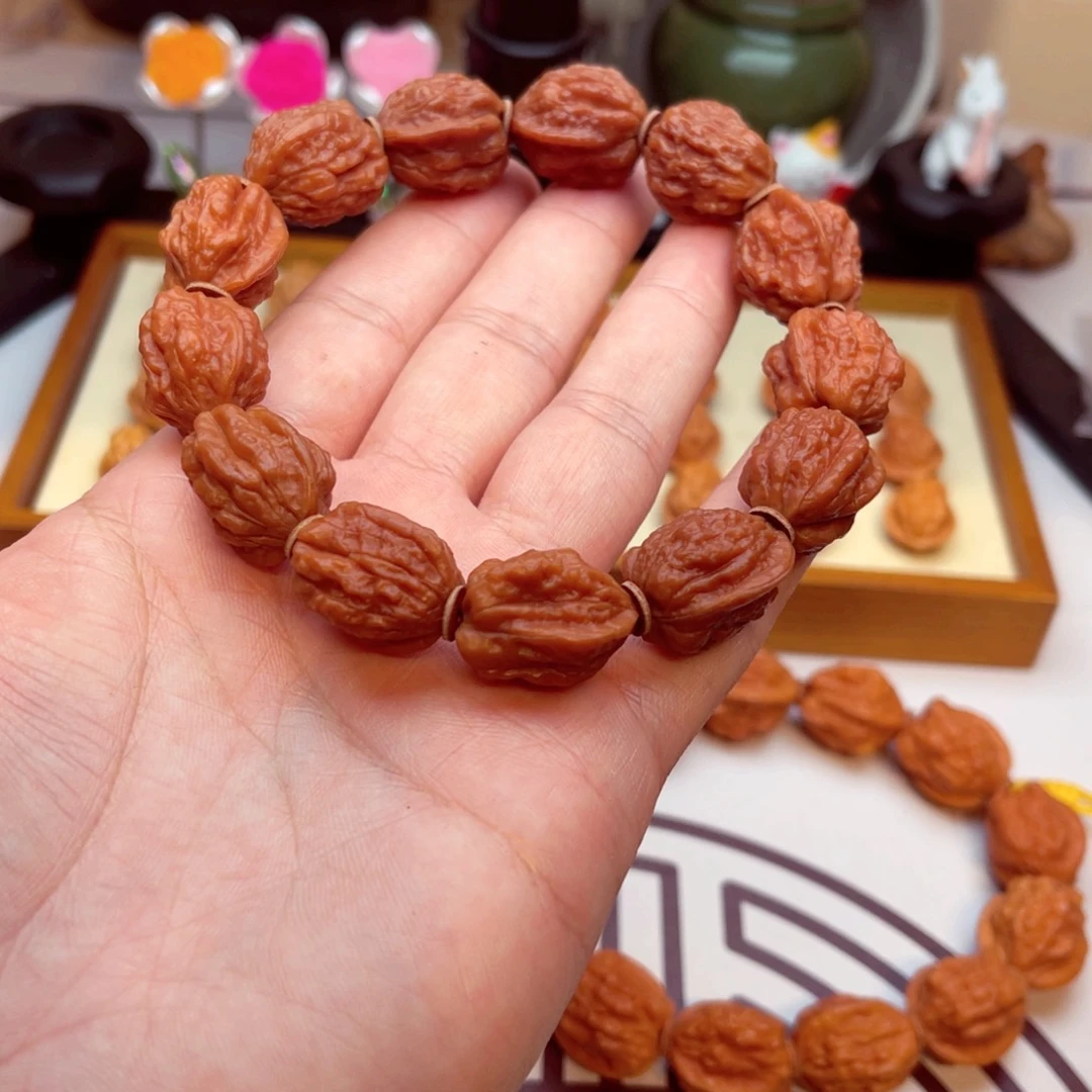 文玩核桃手串蛤蟆头回血