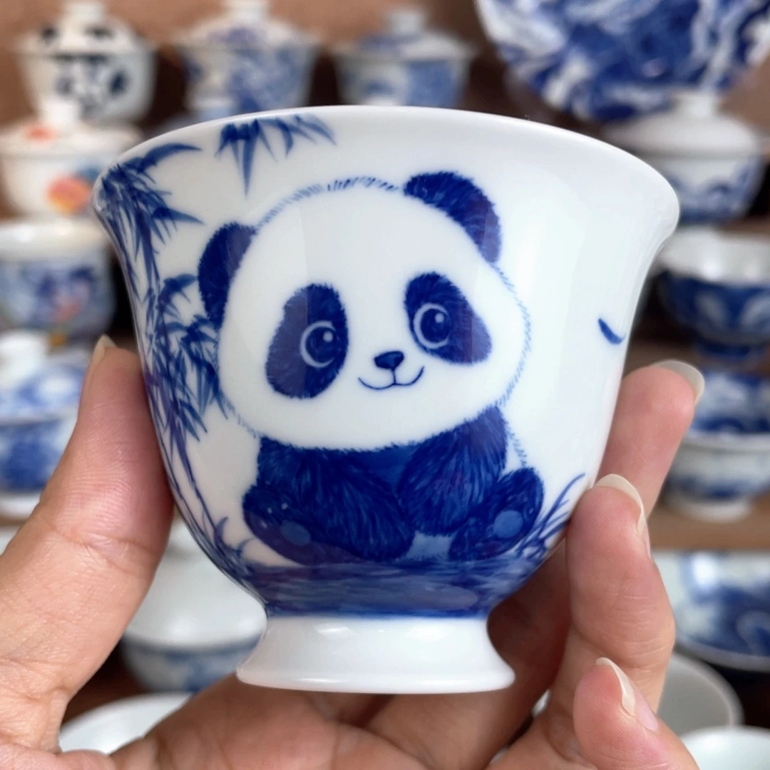 泥藝瓷梦熊猫幼崽杯