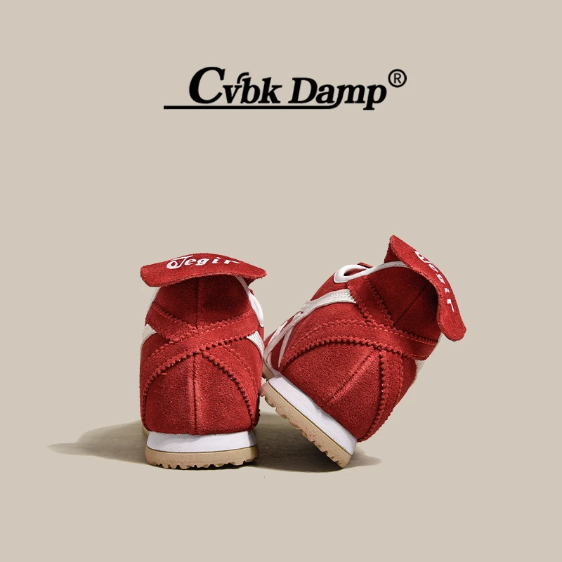 CRUML&KECCI正品~Cvbk正品红色复古德训鞋女夏2025新款内增高软底