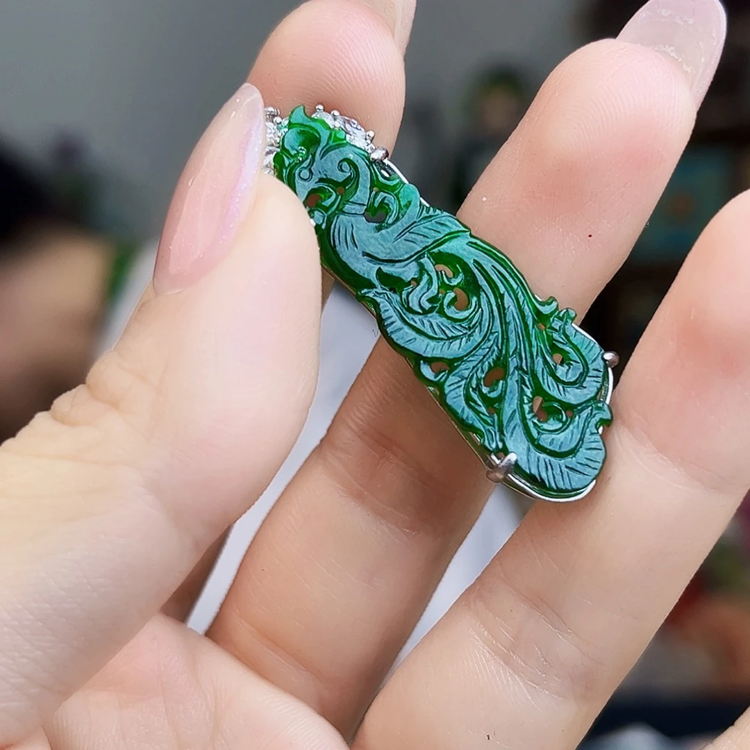 翡翠银S925镶嵌颈饰多样性