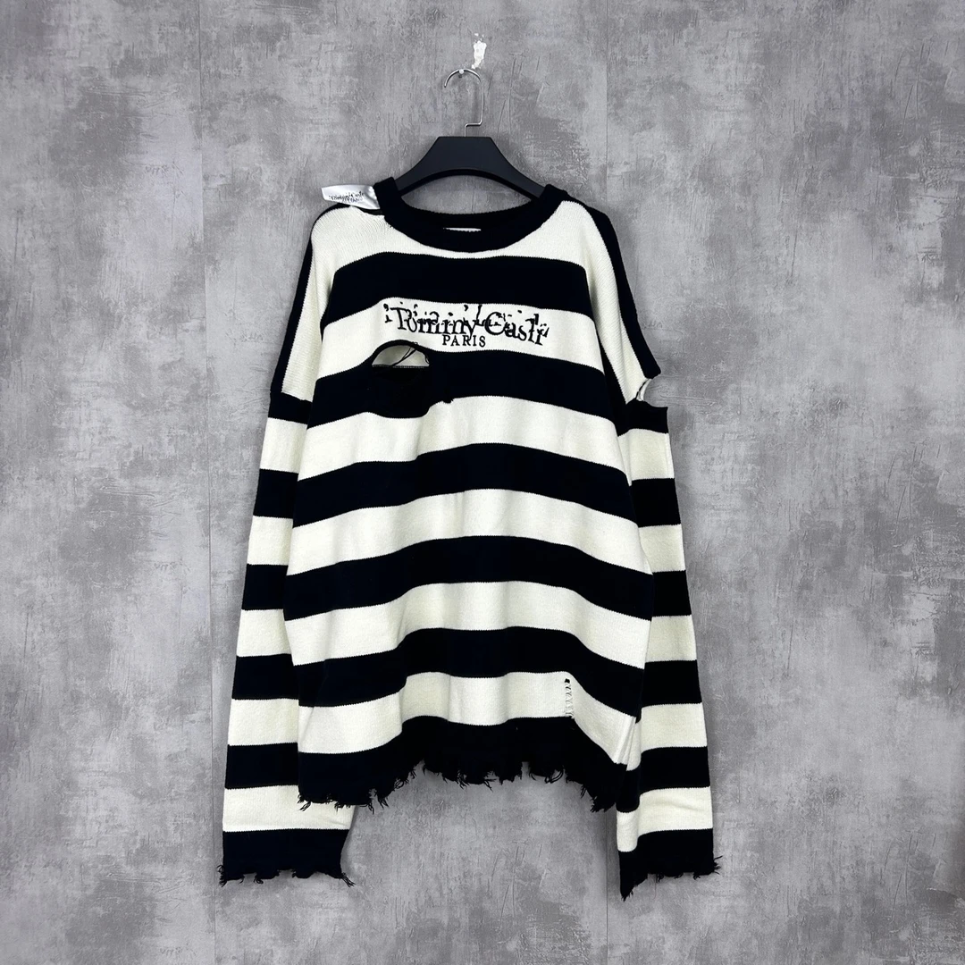 全新未使用 Maison Margiela/梅森马吉拉 x Tommy Cash条纹毛衣